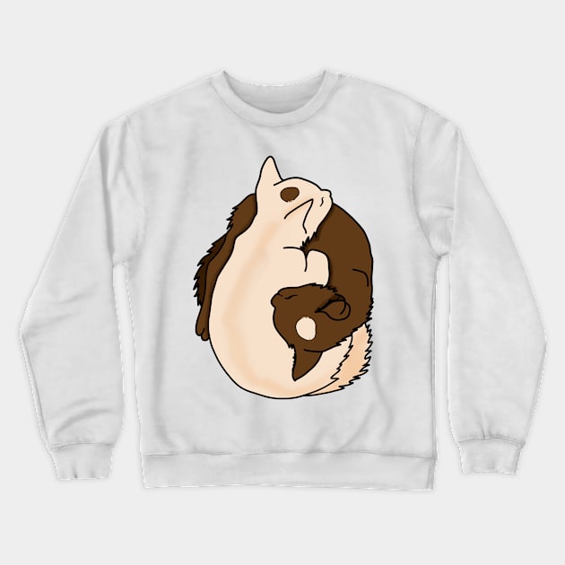 Brown and Cream Kitties Crewneck Sweatshirt by medimidoodles